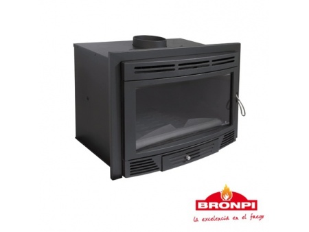 Čuguna kurtuve Bronpi MADRID 16kw (ar siltā gaisa ventilatoru)