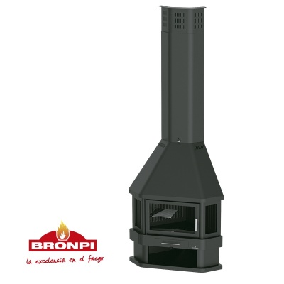 Stūra kamīns "Bronpi LORCA-R" 14kw