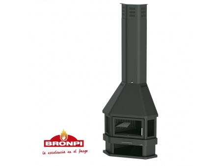 Stūra kamīns "Bronpi LORCA-R" 14kw