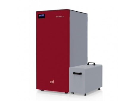 Granulu apkures katls MCZ/RED Performa HQ ar lielo pelnu kasti 25kW
