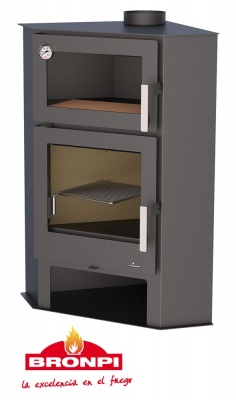 Kamīnkrāsns ar cepeškrāsni Bronpi LERMA-H 9kw