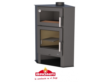 Kamīnkrāsns ar cepeškrāsni Bronpi LERMA-H 9kw