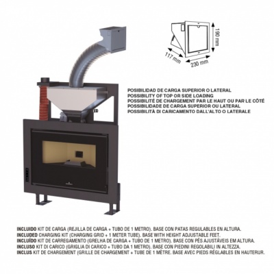 Granulu kamīns - kurtuve Bronpi Bruno-Slim 8kW - ĪPAŠI PLĀNS 26CM!!!