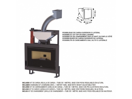 Granulu kamīns - kurtuve Bronpi Bruno-Slim 8kW - ĪPAŠI PLĀNS 26CM!!!